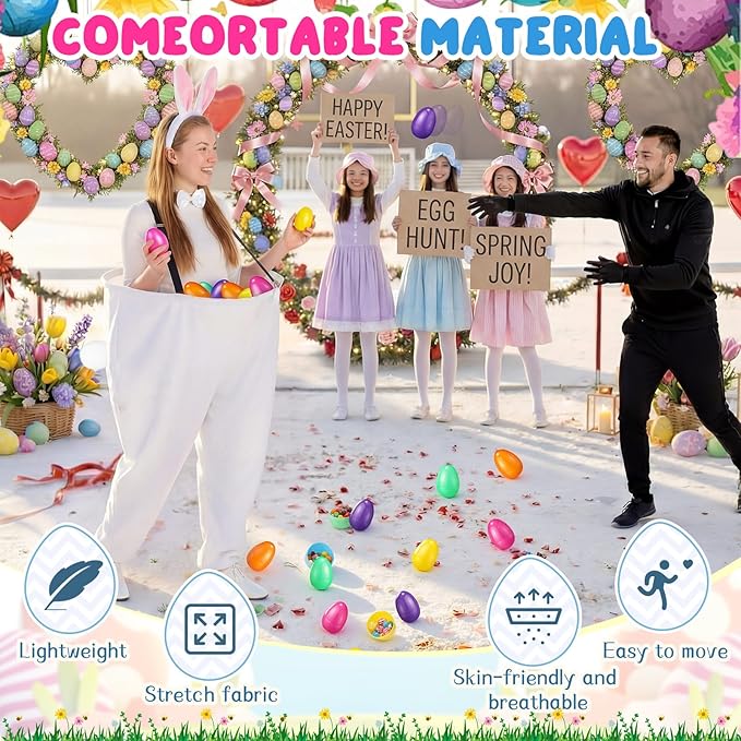 Vinsot Granny Pants Toss Game for Easter, Funny Yard Game for Adults, Outdoor Party Activity with Colorful Eggs