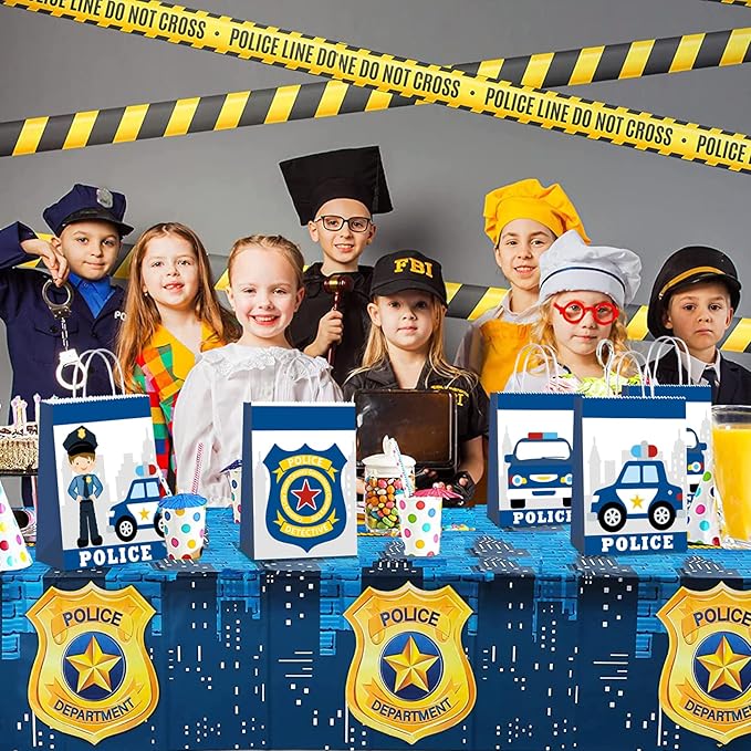 16pcs Police Decorations - Police Gift Bags & Favors for Kids' Policeman Party Supplies