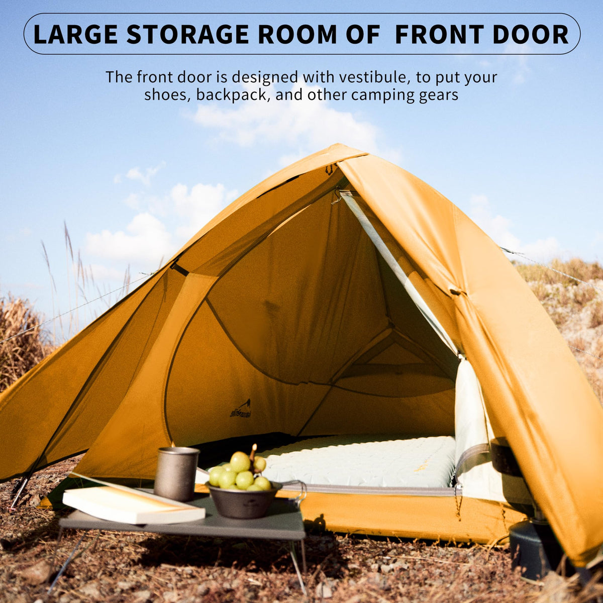 Naturehike Cloud-Up 1 Person Tent, Lightweight Backpacking Tents for One Man, Waterproof Ultralight One Person Tent for Camping Hiking Backpacking