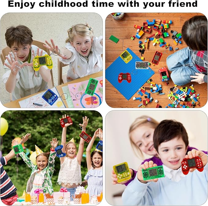 24Pcs Video Game Party Favors, Mini Game Keychain Arcade Party Favors for Kids,Birthday Supplies Gaming Classroom Prizes for Boys and Girls