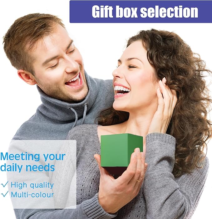 Zhehao 48 Pack Colorful Gift Boxes Small Cardboard Gift Boxes with Lids Bulk 4 x 4 x 4 Inch Square Kraft Cube Paper Box Assemble for Candles Wedding Presents Easy Birthday