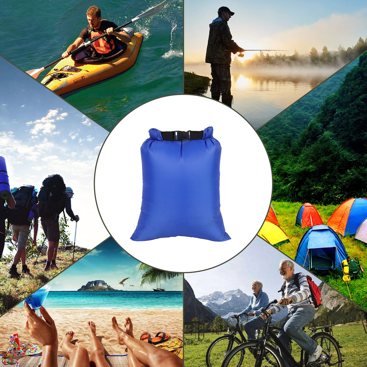 Ucolofun Dry Bags Waterproof Set, 5 Packs Ultralight Waterproof Bags Small Stuff Sack Water Proof Bag Dry Packs, Outdoor Dry Bag Keep Gear Dry for Backpacking Hiking Boating Camping Travel