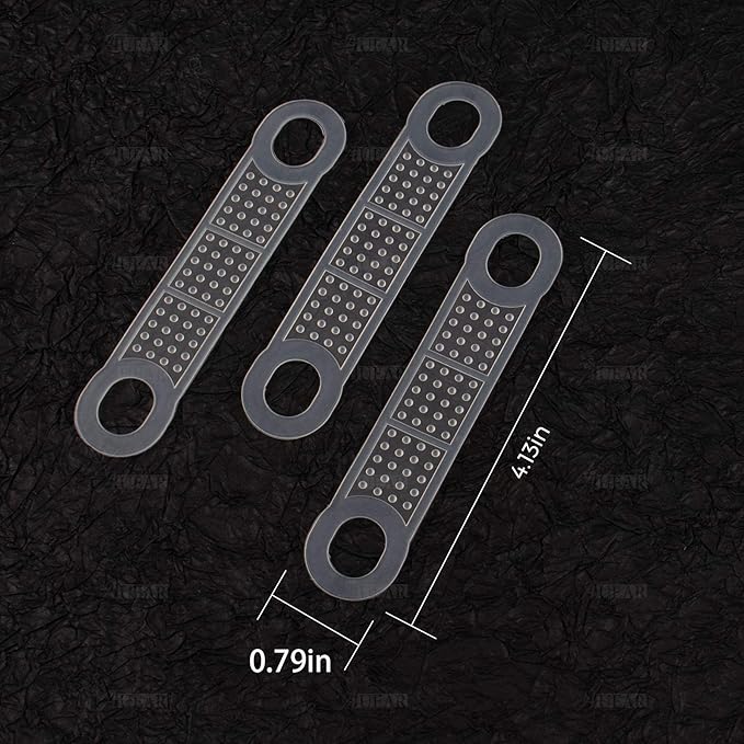 AUEAR, 100 Pack Clear Non-Slip Rubber Clothes Grips Clothing Strips for Wood Plastic Hangers Home Stores Use