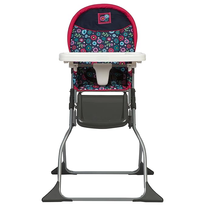 Cosco Kids Highchair for Baby, Simple Foldable High Chair, Convenient, Lightweight, and Compact Design, Flower Garden