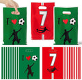 JuPelozak Soccer Party Favor Bags - 50pcs Football Themed Goodie Bag, Candy Cookies Gift Decor for Kids Boys Teens Adult, Birthday Holiday Celebration Decorations Supplies for 2026 Sport Team Event