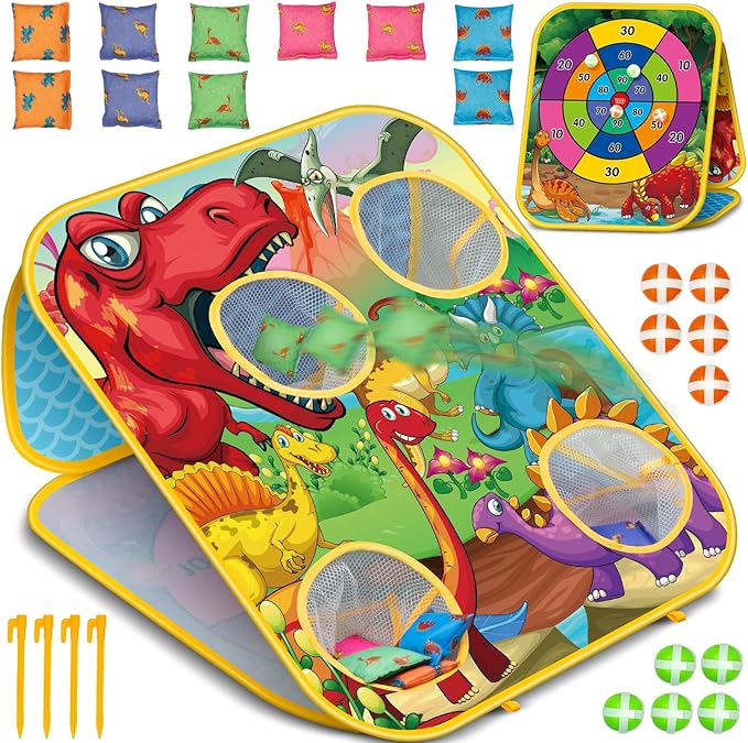 Bean Bag Toss Game for Kids - Cornhole Board Outdoor Toys for Toddlers -Party Activities Carnival Outside Yard Backyard Beach Lawn Games Toy for Kid Boys Girls Age 3 4 5 6 7 8 Year Old Birthday Gifts