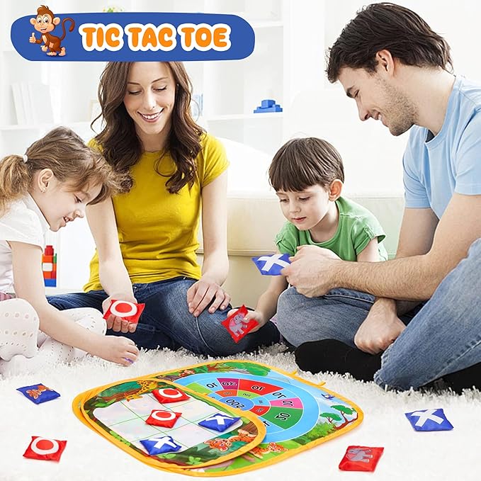 JoyRapt 3 in 1 Bean Bag Toss Outdoor Toys for Toddlers Kids, Cornhole Outside Toys, Carnival Game Toodler Outdoor Indoor Gift for Birthday or Christmas for Ages 3-12 (Animal)
