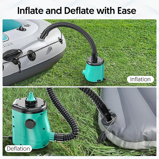 MAACOULD Electric Air Pump for Inflatables: Air Mattress Pump for Balloons Pool Floats Boat for Quick-Fill Inflator/Deflator - 400W 110V AC Inflatable for Gender Reveal Celebration Party Outdoor Home