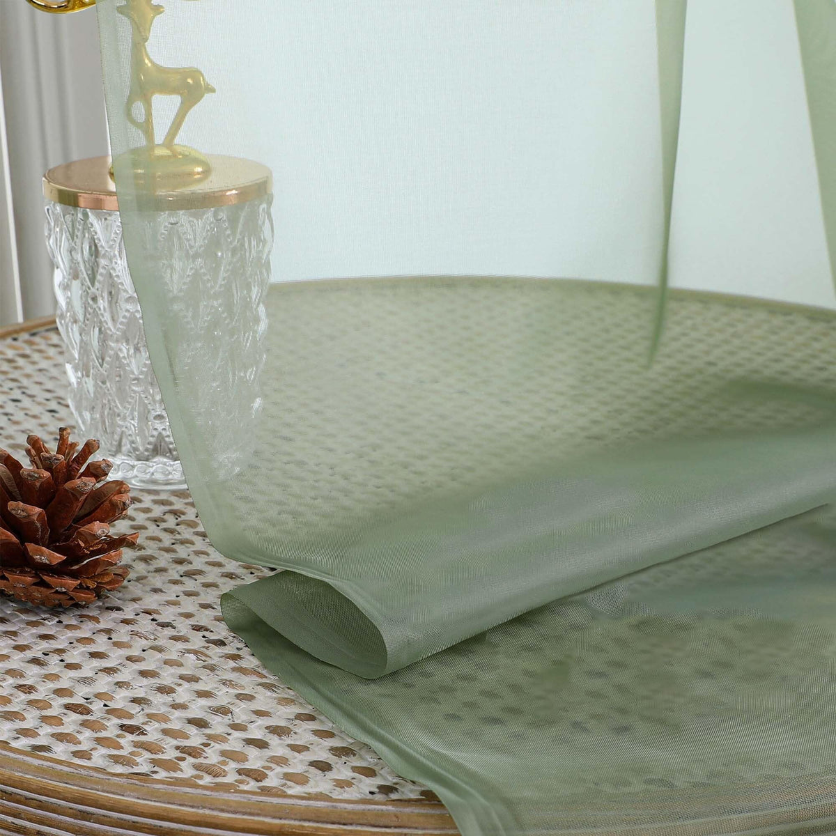 Sage Green Sheer Curtains 90 Inches Long 2 Panels (2 Count)