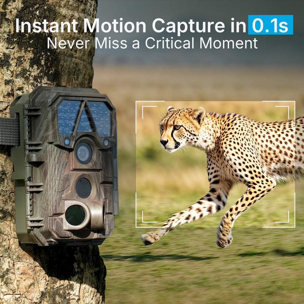 Meidase Trail Camera - 64MP, 1296p, Non-Cellular, Non-WiFi, Waterproof