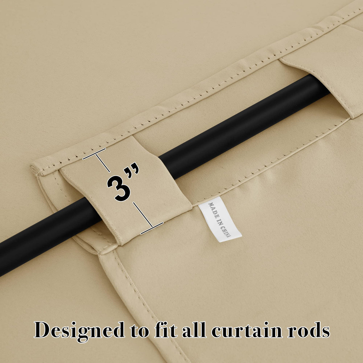 Blackout Curtains 63 inches Long for Bedroom (2 Count)