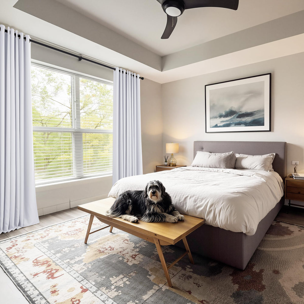 Pure White Room Darkening Small Curtains (2 Count)