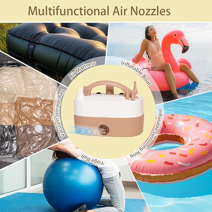 AXHJ Electric Balloon Pump, Portable Electric Air Balloon Pump Dual Nozzle Air Blower Pump, Balloon Inflator for Party Decorations