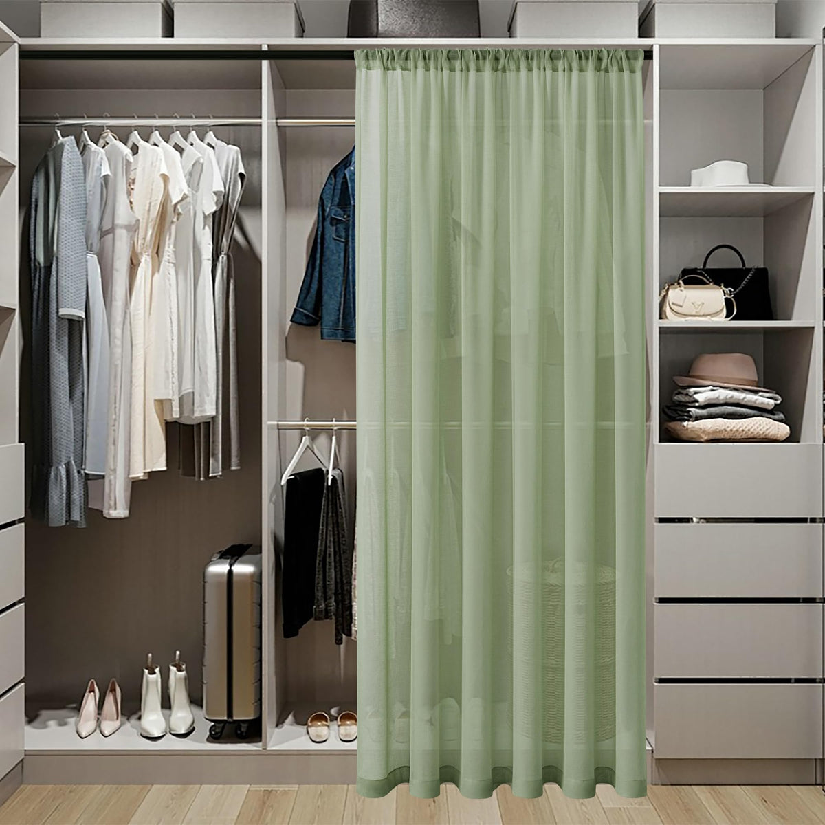 Sheer Door Curtain Closet Linen Textured Curtains Sheer Doorway Light Filtering Voile Patio Glass Doors Rod Pocket Curtain French Door