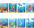 W WINTMING 16PCS Sea Animals Party Gift Bags with Handles Ocean Goodie Bags Under the Sea Party Favor Bags Paper Candy Bags Summer Party Treat Bags Gift Wrap Bags for Birthday Party Decoration