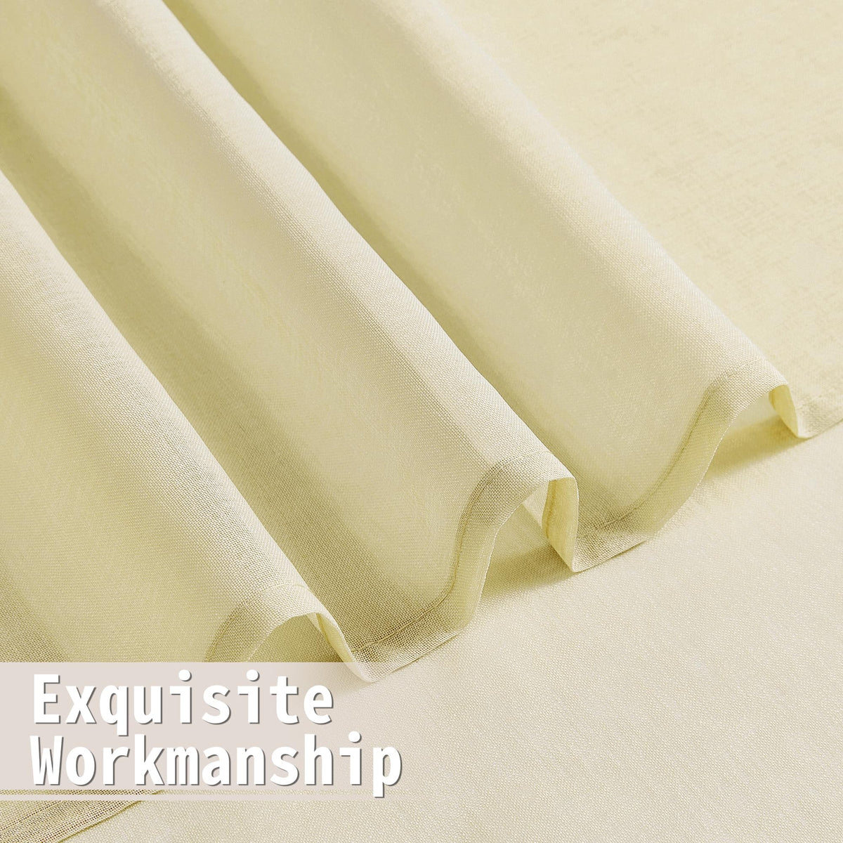 Short Sheer Door Curtain Closet Linen Textured Curtain Sheers Doorway Light Filtering Voile Patio Glass Doors Rod Pocket Curtains French Door