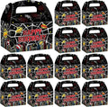 KMZFPYJ Black Spider Web Birthday Party Supplies, 20-Pack Party Favor Boxes for Kids Birthday, Double Sided Printed,Kraft Candy Treat Goodie Boxes For Party Baby Shower Decorations Supplies