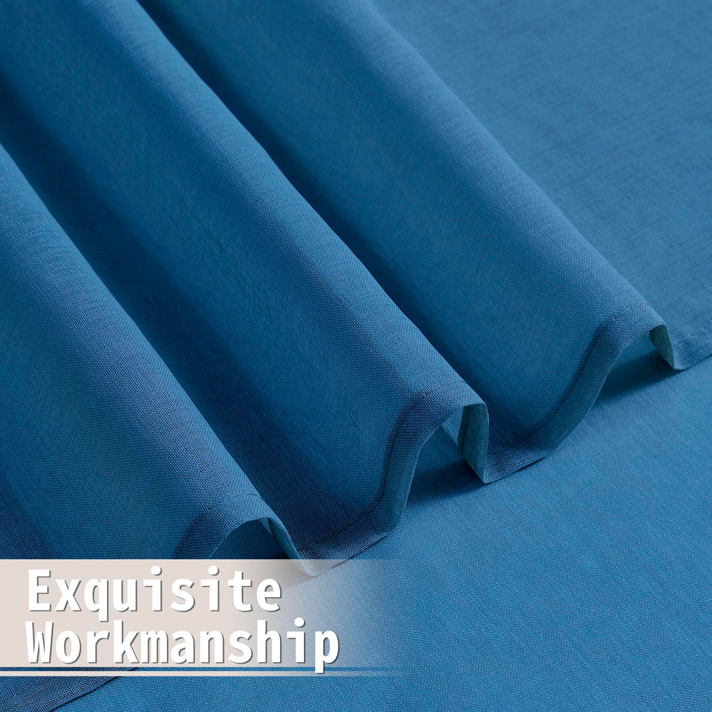 Sheer Door Curtain Closet Linen Textured Curtain Sheers Doorway Light Filtering Voile French Door Rod Pocket Curtains Patio Glass Doors