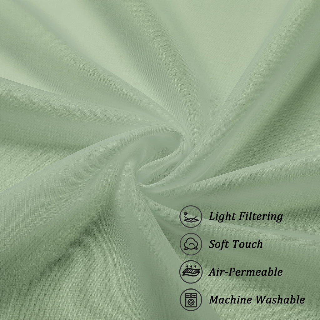 Sheer Window Curtains 144 inch Extra Long 2PCS