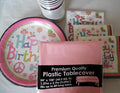 Birthday Party Supplies Kit Set Table Cover, Plates, Napkins Cups Party Bags 5 Items Bundle