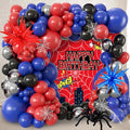 100pcs Hawaii Balloons Garland Arch Kit with Balloons for Birthday Decorations,Party Supplies for boys Girls (Spider)