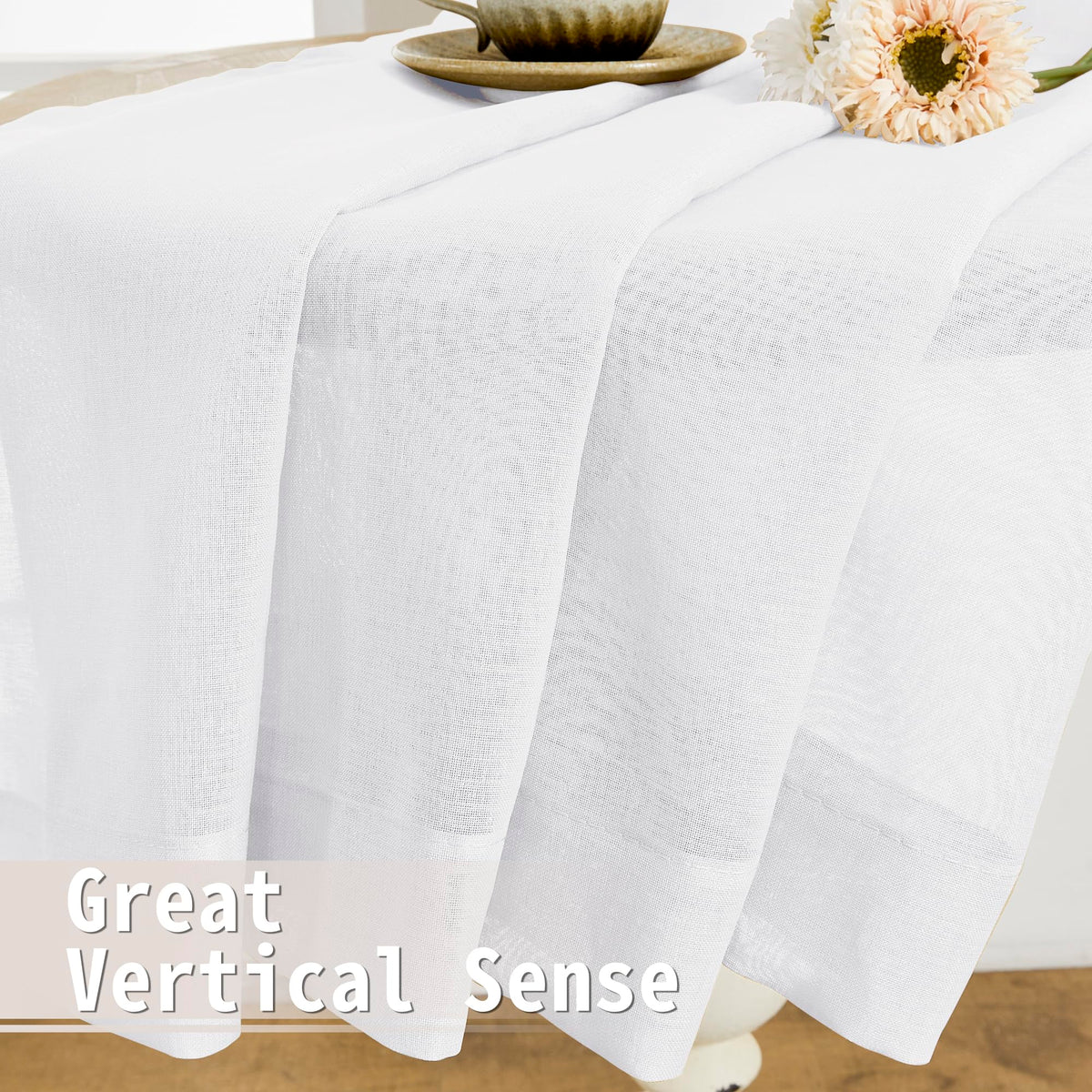 Sheer Door Curtains Closet Linen Textured Curtain Sheers Doorway Light Filtering Voile French Doors Rod Pocket Curtains Patio Glass Door