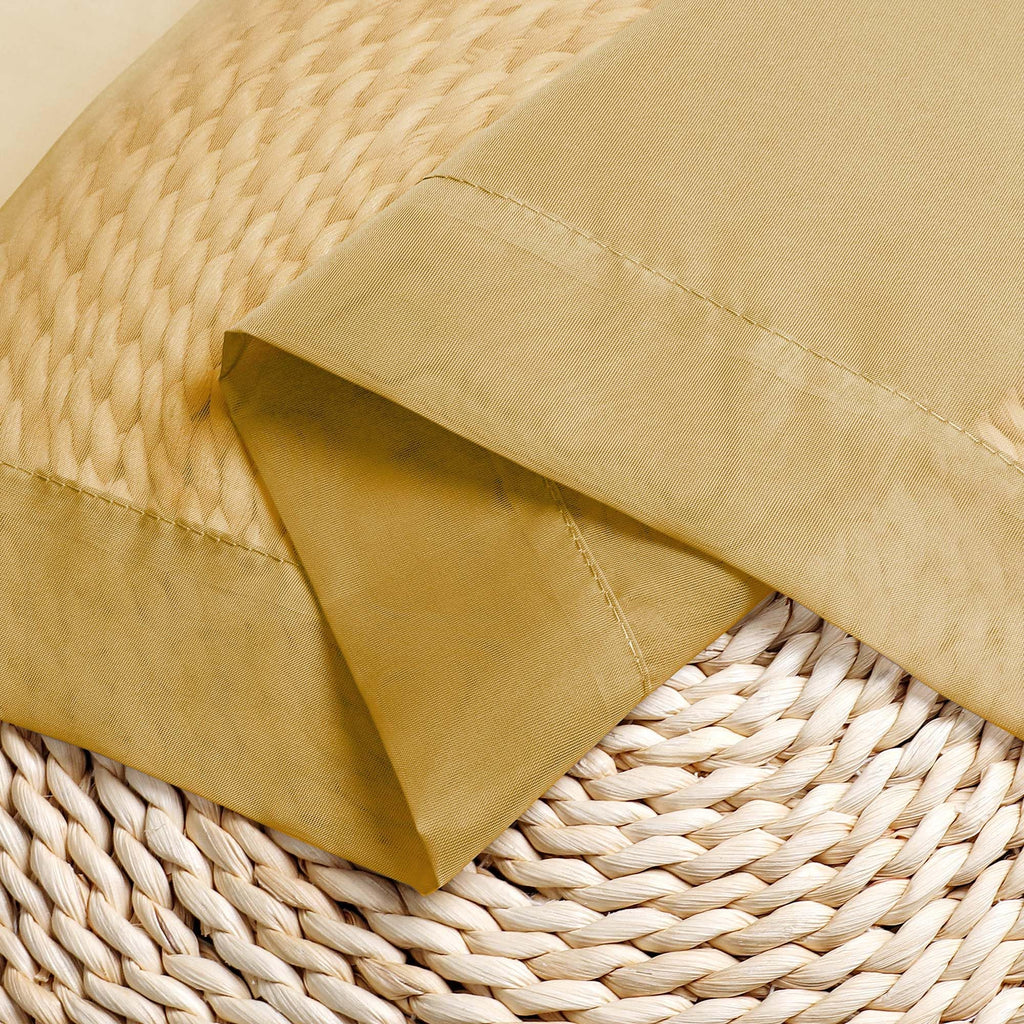 Gold Sheer Curtains 30 inch Length 2 Panels (2 Count)