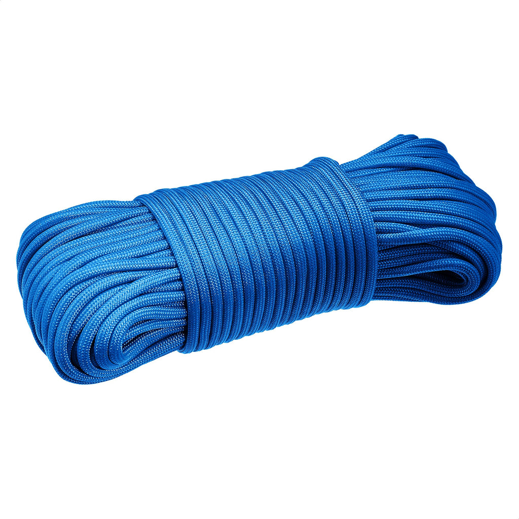 Amazon Basics 550 Type III Paracord, 7-Strand Core, High Strength for Hiking, Camping, Survival Gear, DIY Projects, Bracelets, Lanyards, Outdoor Utility, 5/32 in x 100 ft (4mm x 30m), Blue