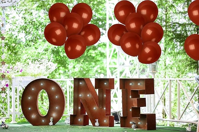 Treasures Gifted Dark Brown Matte Balloons - 12 Inch Large Mocha, Chocolate, Dark Tan, Neutral Beige - 36 Pack Bulk