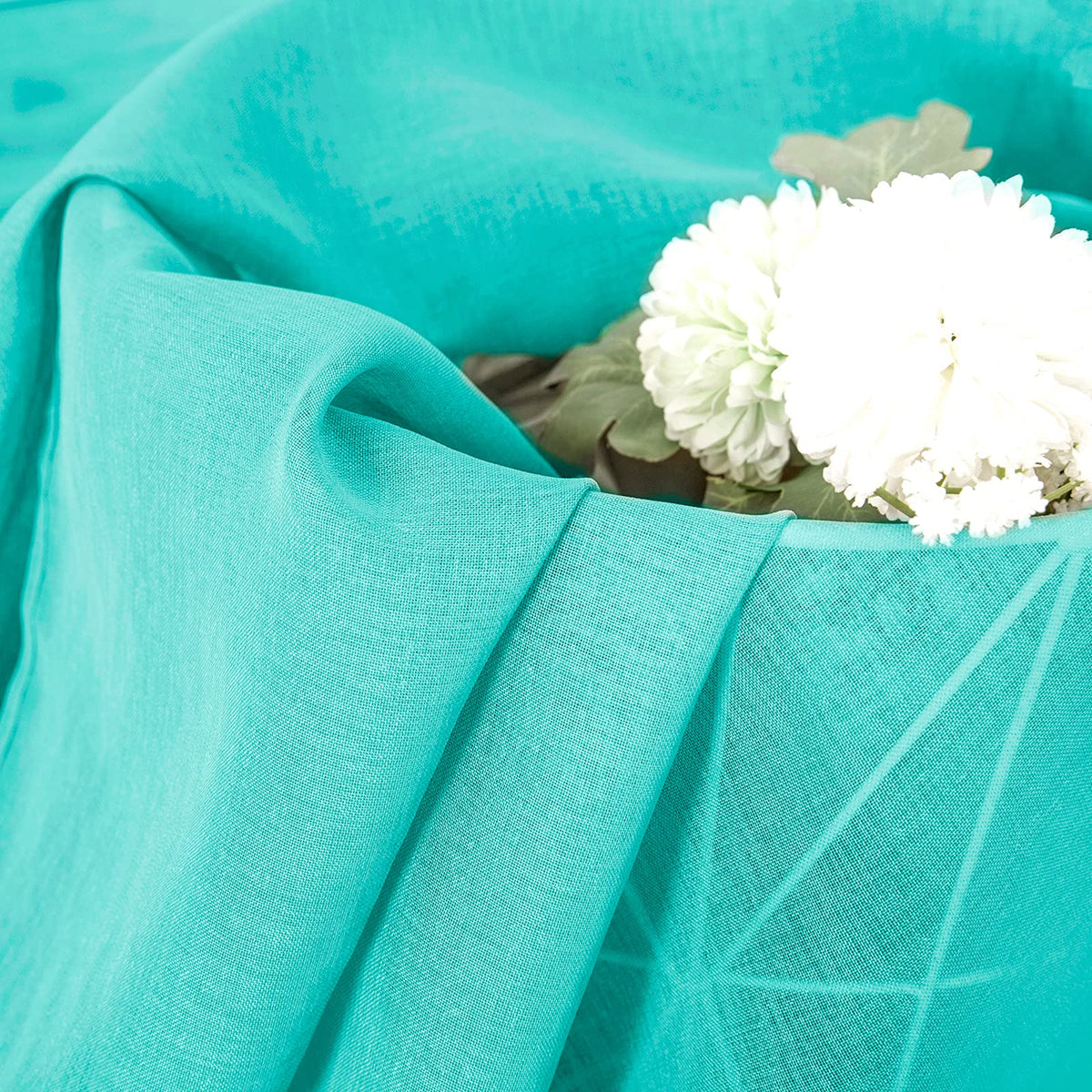 Short Sheer Curtains Linen Textured Living Room Curtain Sheers Light Filtering Rod Pocket Voile Curtains for Bedroom