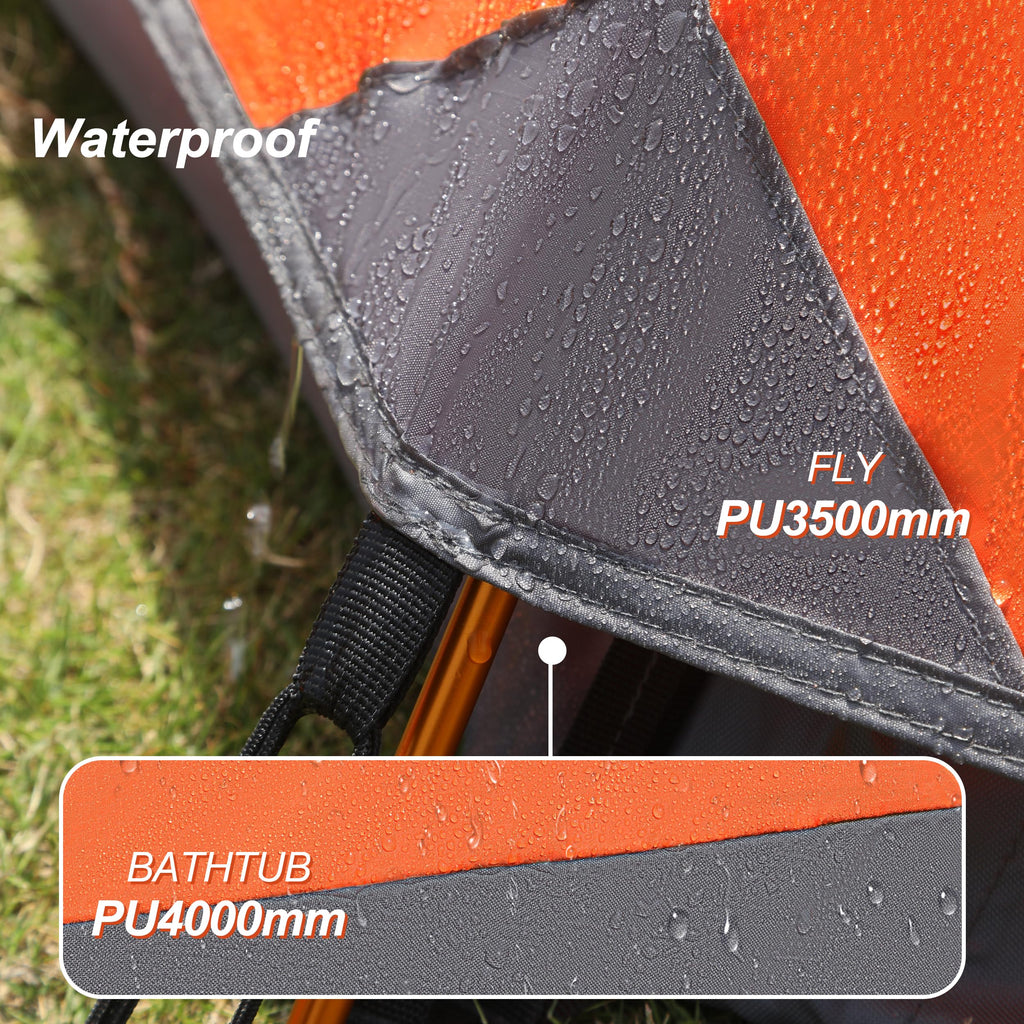 camppal 1 Person Tent for Camping Hiking Mountain Hunting Backpacking Tents 4 Season Resistance to Windproof Rainproof and Waterproof