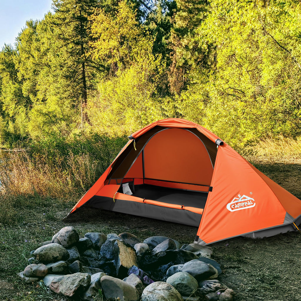 camppal 1 Person Tent for Camping Hiking Mountain Hunting Backpacking Tents 4 Season Resistance to Windproof Rainproof and Waterproof